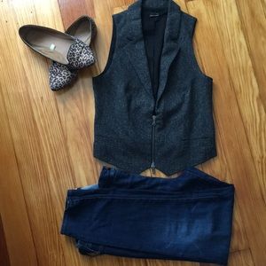 Club Monaco gray tweed vest